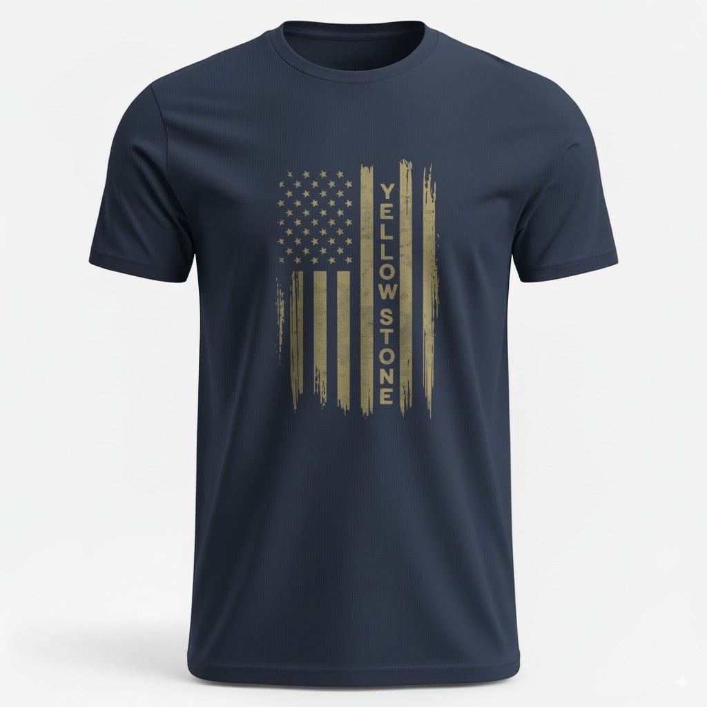 OutfitPeak Navy / XS Yellowstone Flag Tee