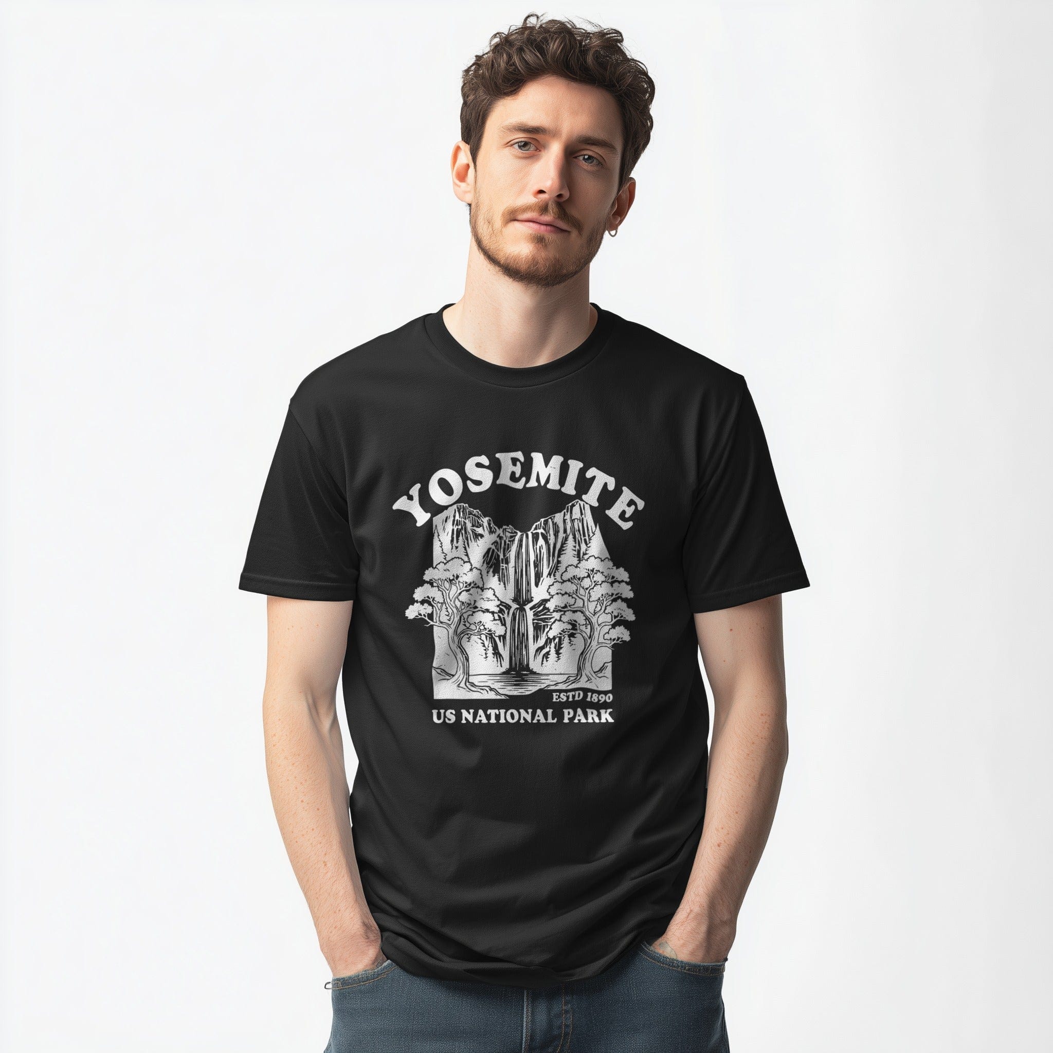 OutfitPeak Physical Item Yosemite Falls Graphic Tee - National Park Souvenir T-Shirt