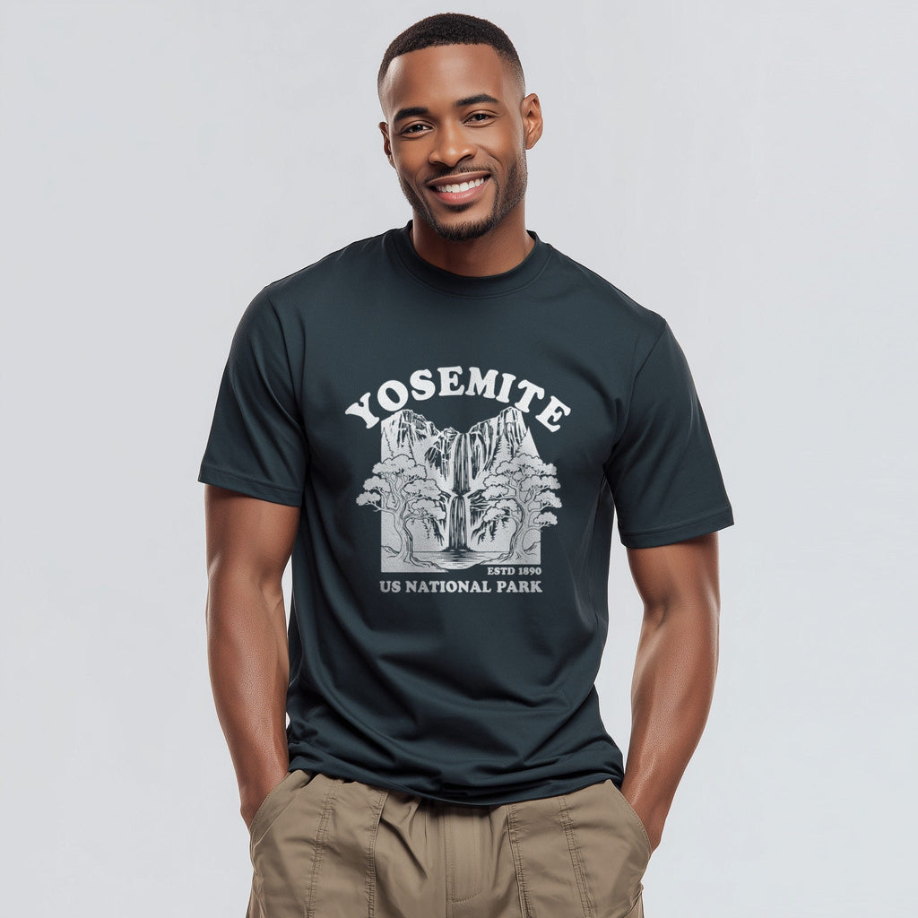 OutfitPeak Physical Item Yosemite Falls Graphic Tee - National Park Souvenir T-Shirt