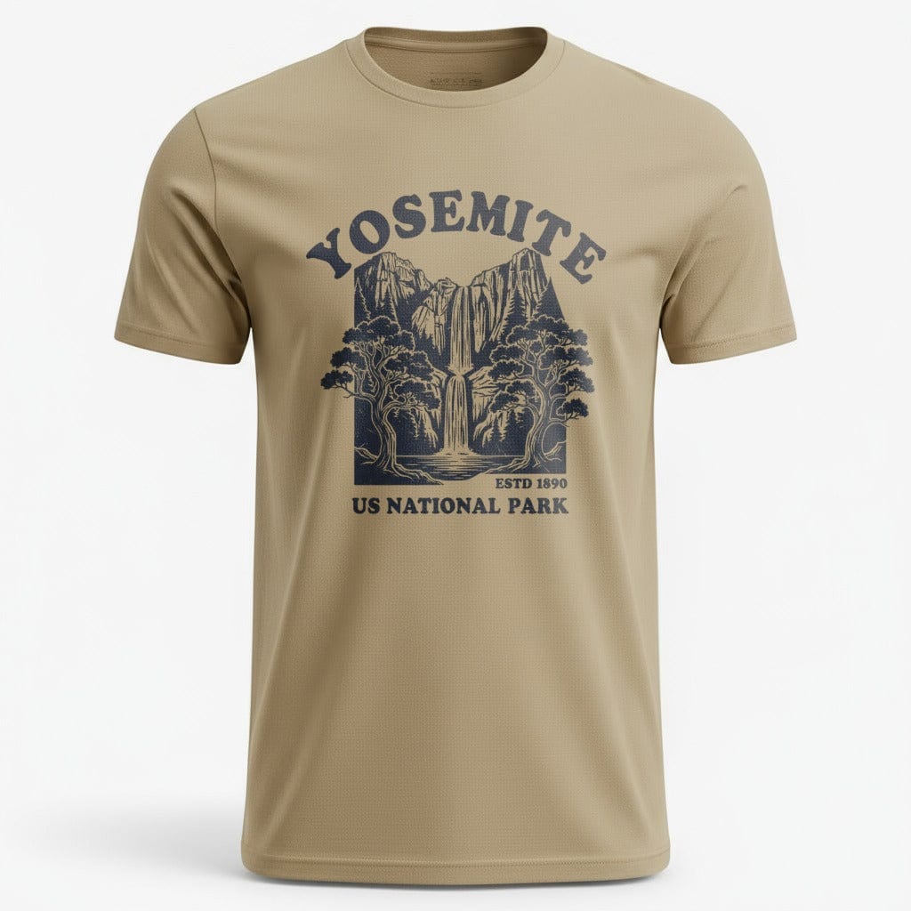 OutfitPeak Physical Item Yosemite Falls Graphic Tee - National Park Souvenir T-Shirt