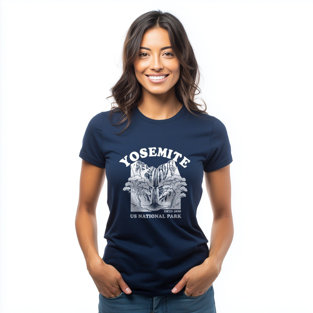 OutfitPeak Physical Item Yosemite Falls Graphic Tee - National Park Souvenir T-Shirt